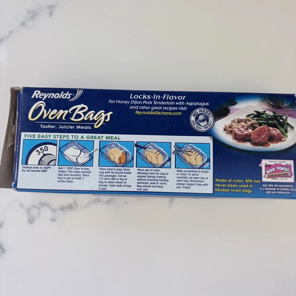 Reynolds Oven Bags Large Size 5 Count For Meats Up To 8 lbs 16 x 17.5 Inch